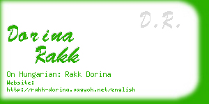 dorina rakk business card